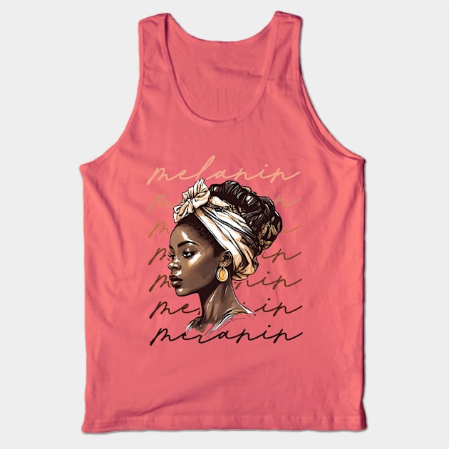 Melanin - Black Girl Art Tank Top by Lunarix Designs